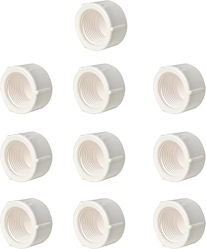 FangKingNo 10 piezas de accesorios de tubería de PVC de 0.5 pulgadas, adaptador de enchufe de rosca hembra, accesorios de tubería de acoplamiento,