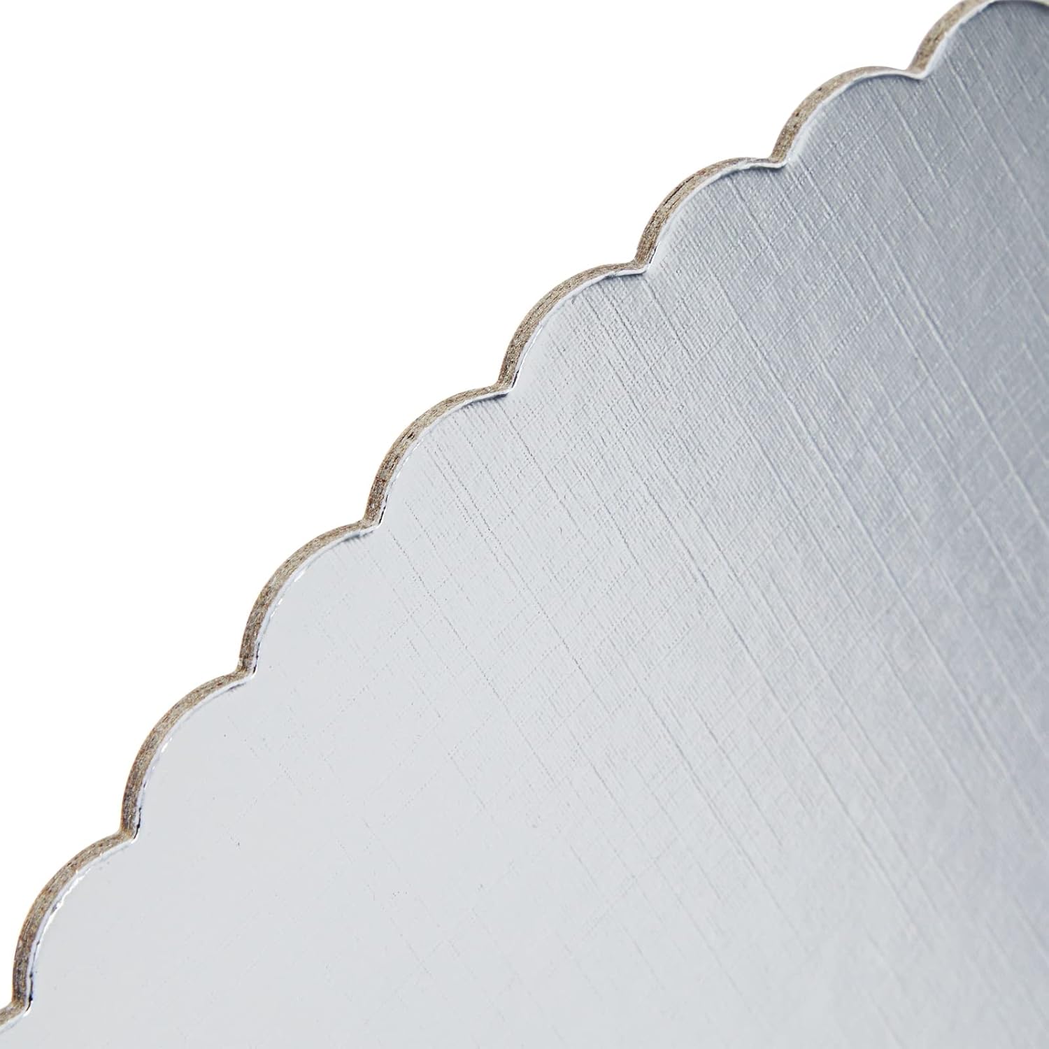 Juvale Scalloped Round Cake Boards - Sturdy Base Board for Dessert Display - Silver Cake Circles for Tiered Desserts - 11.5 in, Pack of 12, Silver
