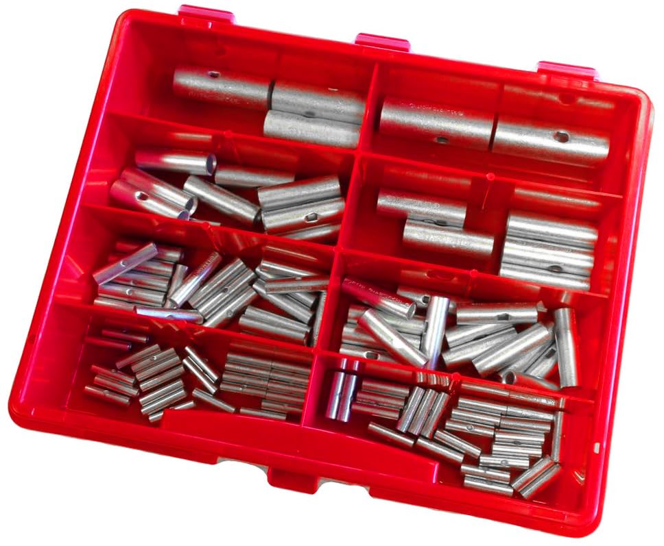 Kalitec KALI-1532 - Set di connettori antiurto 0,25 – 50 mm², in rame zincato, gamma di temperature da -55 °C a +125 °C, sezione cavo 0,25 – 50 mm²