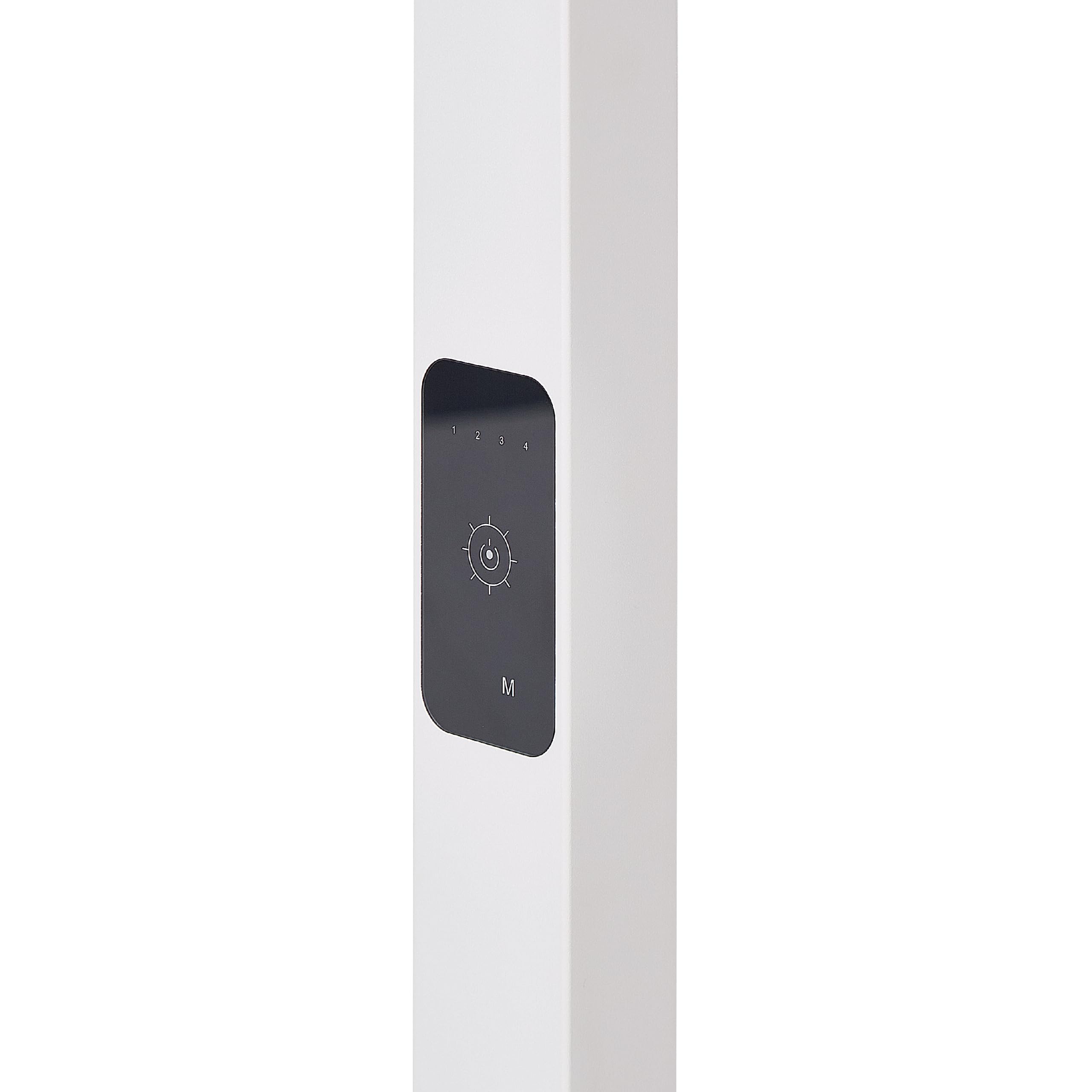 Beliani LED-Stehlampe Metall weiß mit Bewegungsmelder Touch-Funktion dimmbar Sculptor