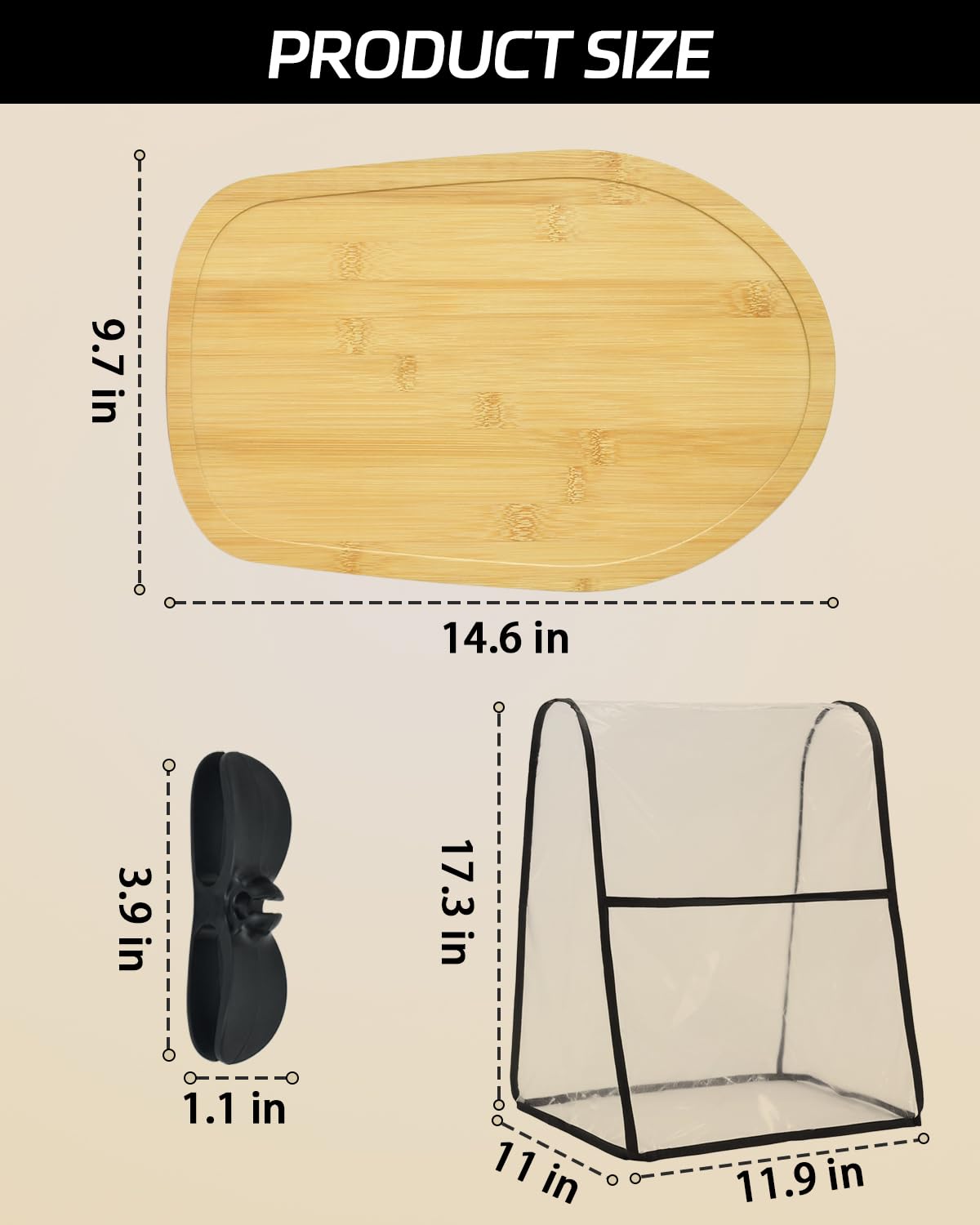 Mixer Slider Mat for KitchenAid 4.5-5 Qt Tilt-Head Stand Mixer,Appliance Sliding Mat for Kitchenaid Artisan,KitchenAid Mixer Sliding Tray for Countertop – Bamboo Stand Mixer Slider Mat?Wood?