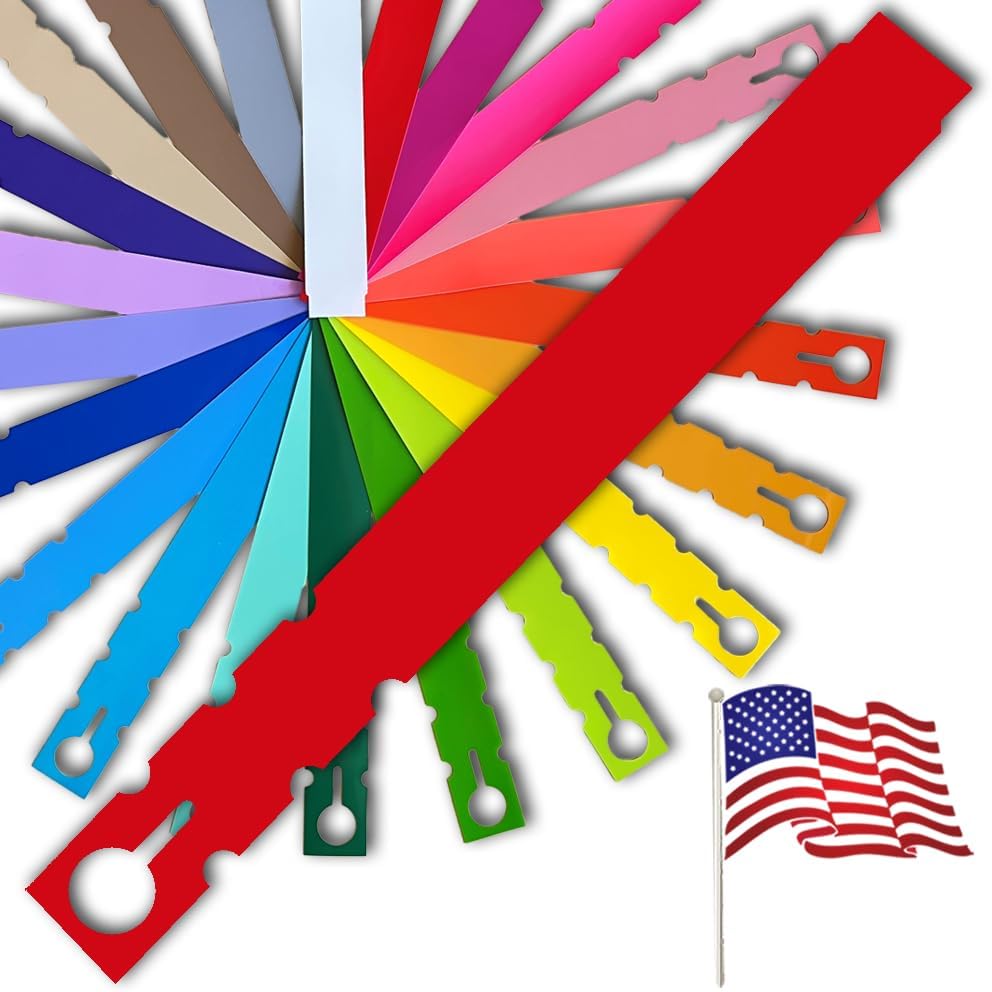 9" x 1" Red - 2,000 Pcs - Plastic Plant Tags and Labels - Wrap Around Thermal Plastic - Nursery Garden Tree Labels | Made in The USA |