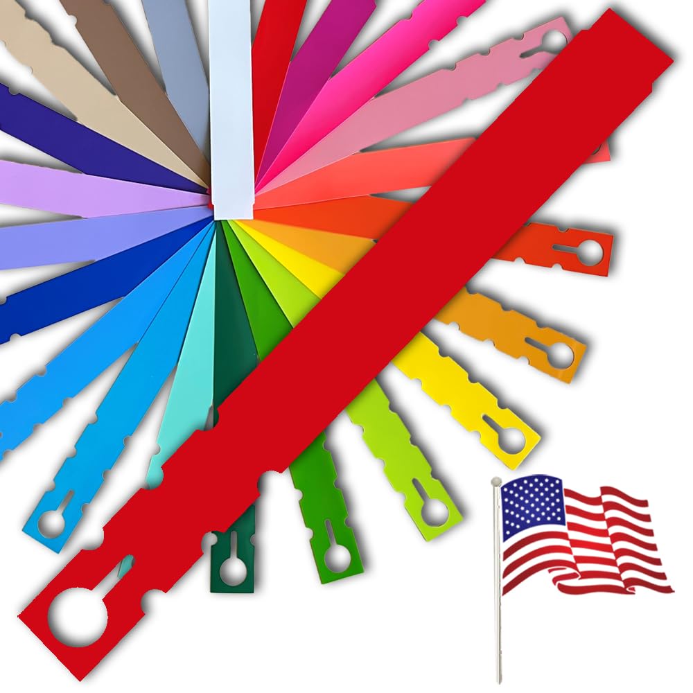 TAGKRAFTERS 9" x 1" Red - 1,000 Pcs - Plastic Plant Tags and Labels - Wrap Around Thermal Plastic - Nursery Garden Tree Labels | Made in The USA |