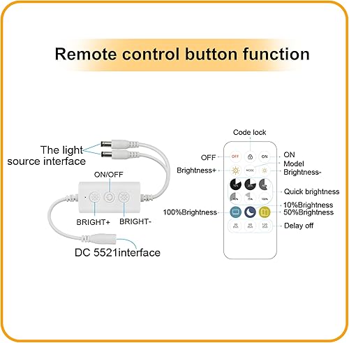 Miniatura 3 de COB - Tira de luces LED de color blanco cálido, kit de tira de luz LED regulable de 24 V con control remoto y aplicación, 2700 K 32.8 pies6.6 x 16.4