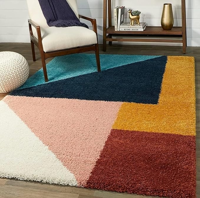 Buy 7x7 feet Square Shape Rugs for Bedroom, Fluffy Shaggy Soft Area Rug ...