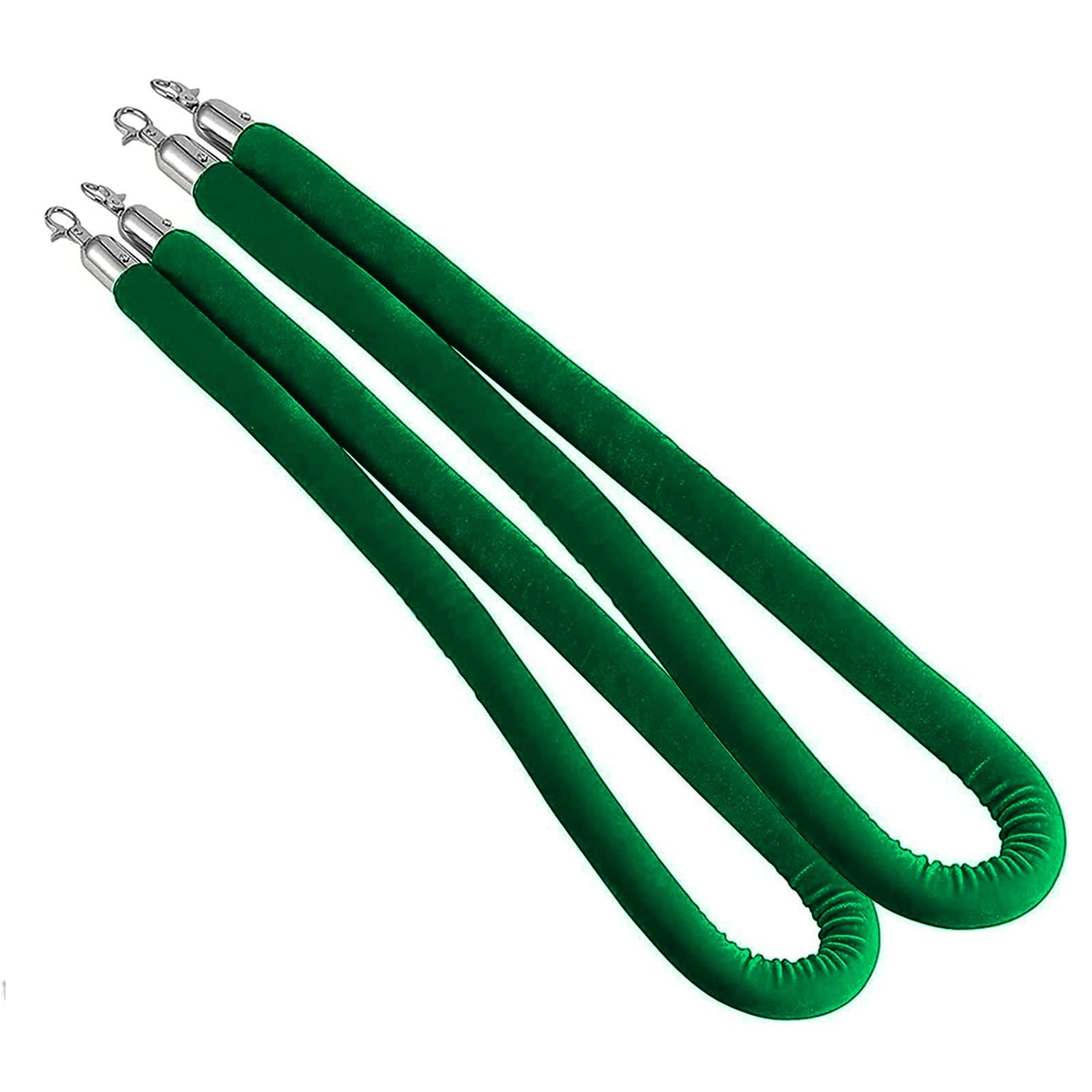 AUNANGLJSCS Rope barriers, Rope Divider,Hanging Crowd Control, Long Barrier VIP Stanchion, for Red Carpet Events Themed Party(Green,1.2m/47inch/4ft)