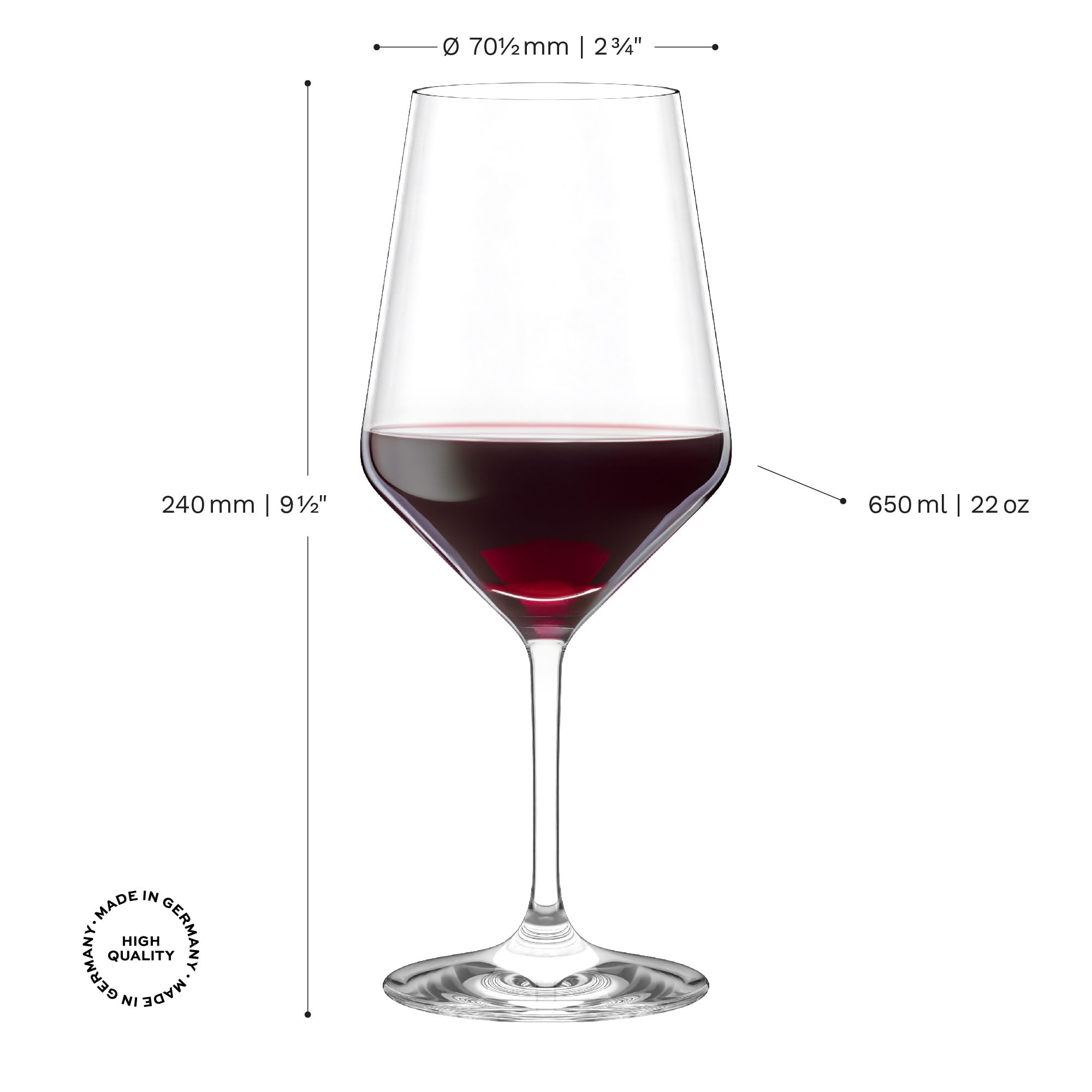 Stölzle Bordeaux Red Wine Glasses - Set of 6 -2 Stölzle Bordeaux Red Wine Glasses - Set of 6 -2