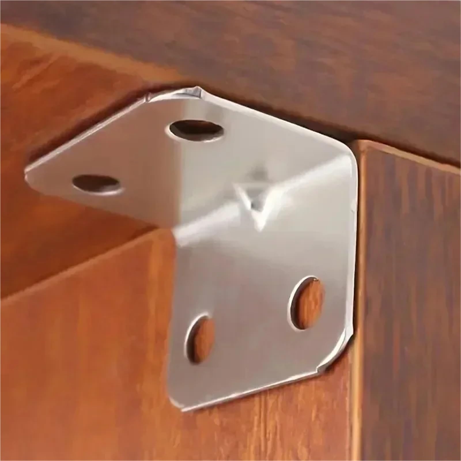 Staffa Angolare Universale In Acciaio Inossidabile Da 40 Pezzi, Dispositivo Di Fissaggio Fisso Ad Angolo Retto, For Mobile Con Struttura Del Letto Per Mobili, Scaffali, Sedie In Legno(6 Holes)