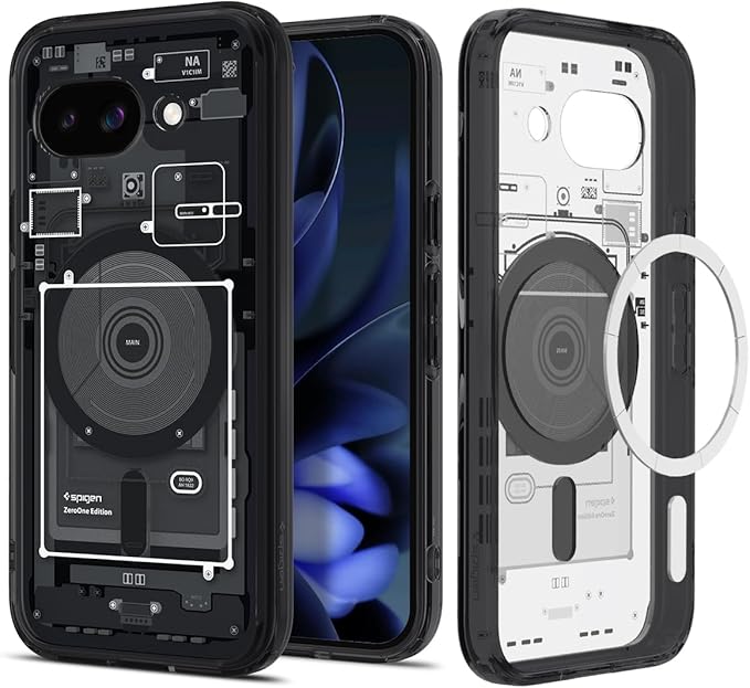 Spigen Ultra Hybrid MagFit Case for Google Pixel 9a, Compatible with MagSafe - ZeroOne Black