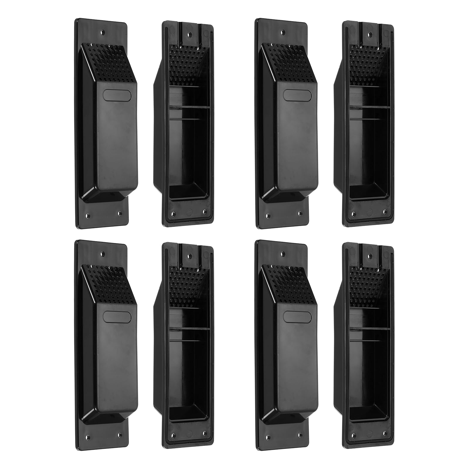 PATIKIL 8 Inch Shipping Container Air Vent, 8 Pack Cross Flow Ventilation Vent Kit Reduce Heat Humidity for Shipping Container Trucks Cargo Spaces, Black