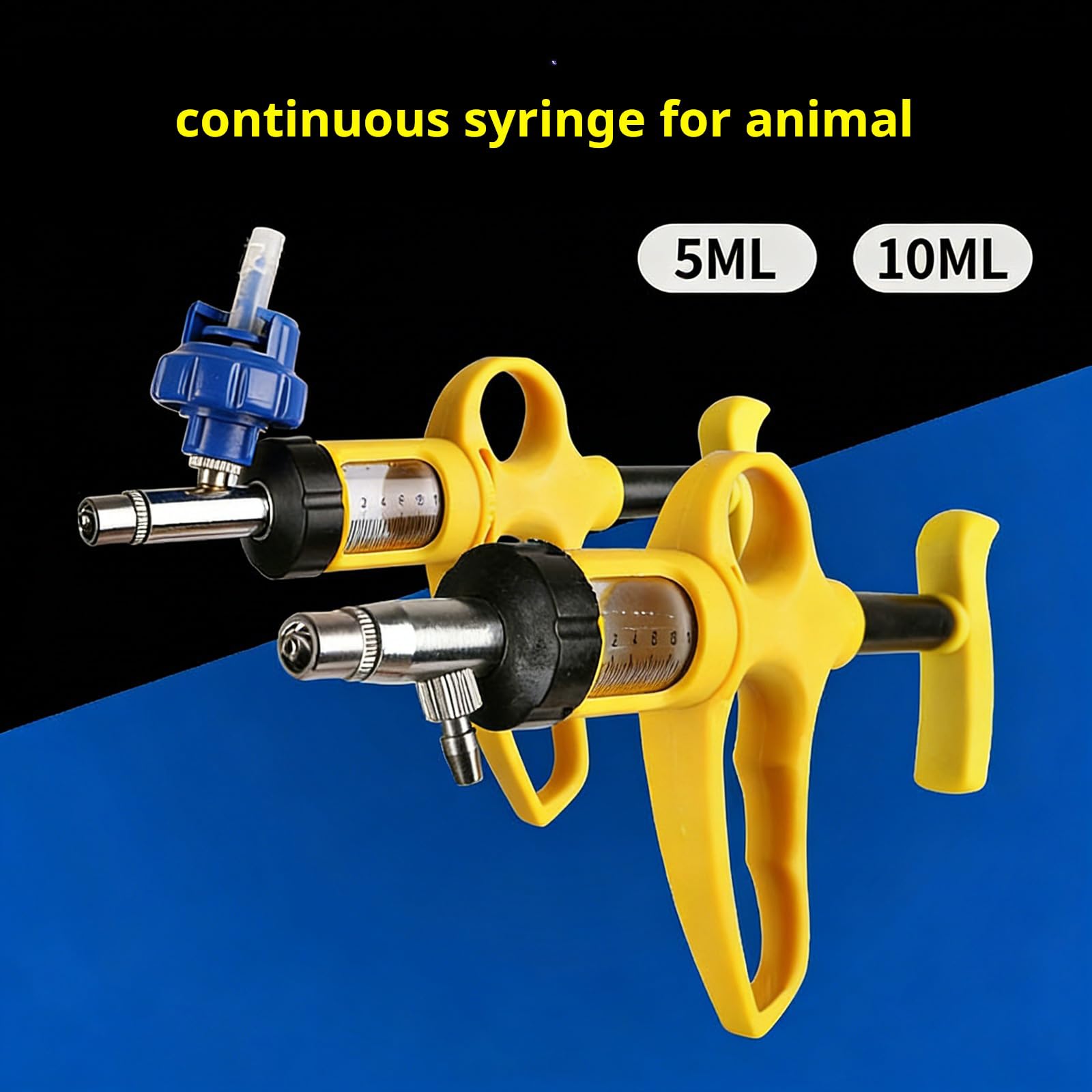 Siringhe professionali per pollame a dose continua Impugnatura ergonomica Siringhe per bestiame ad alta precisione Iniettori multiuso per pollame
