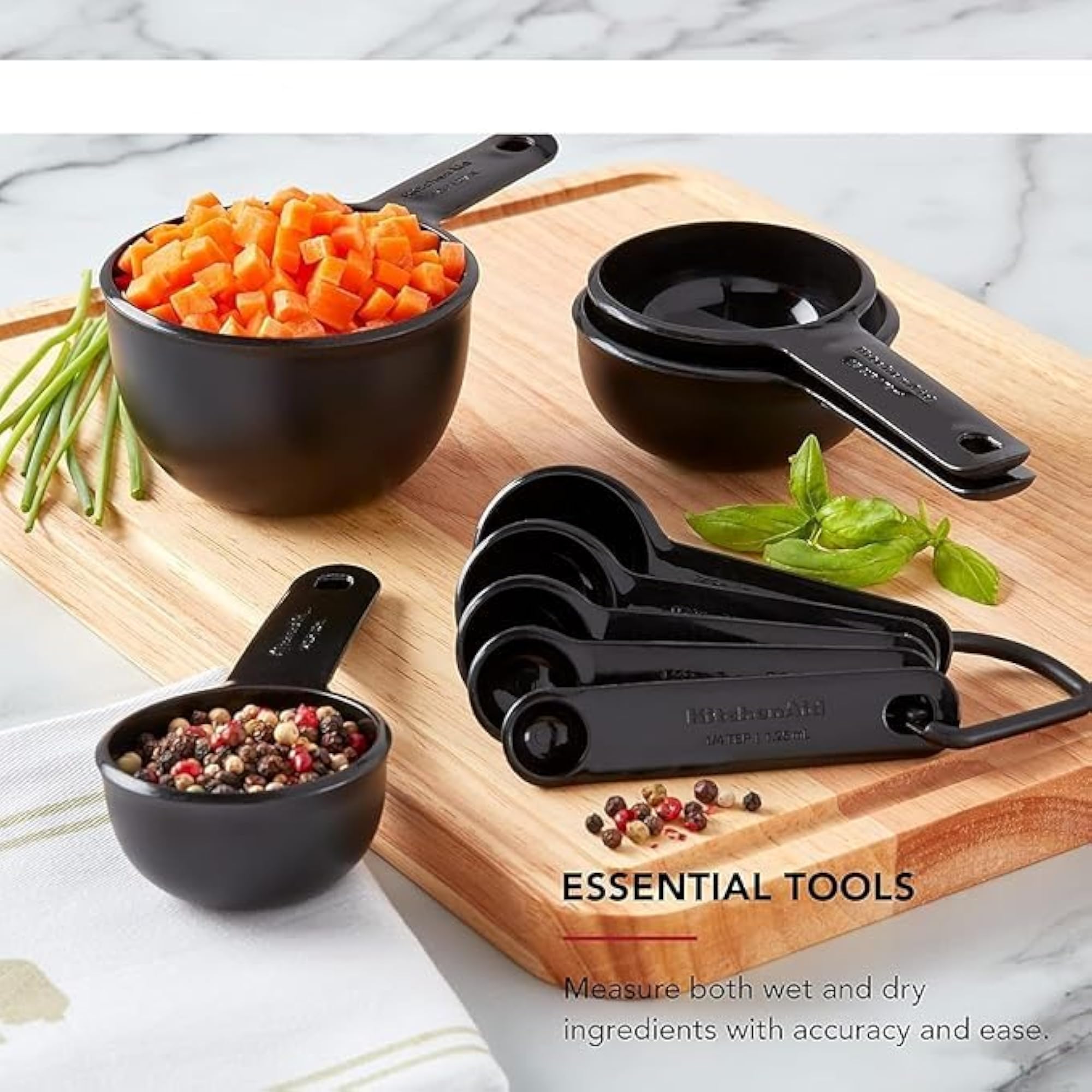 Plastic Measuring Spoon and Cup Set, 8-Pieces