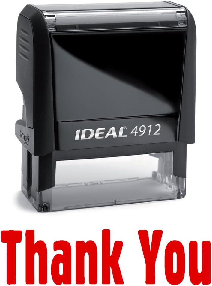 THANK YOU II Red Office Stock Self-Inking Rubber Stamp