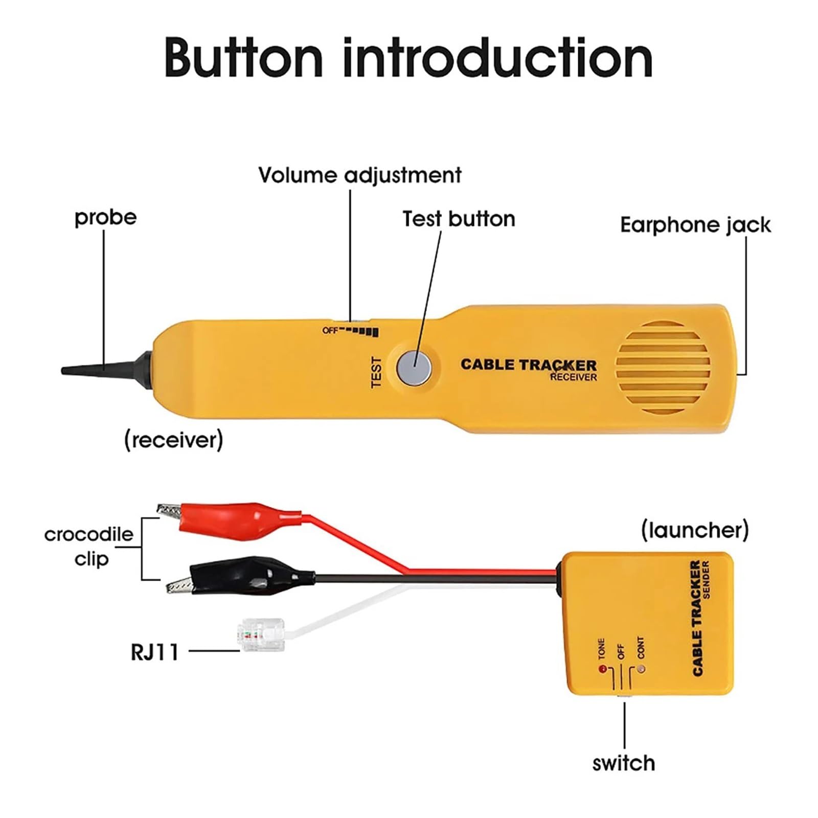 Netzwerkkabeltester, Netzwerkkabeltester, Durchgangs-, Sonden- Und Tongenerator-Kit Zur Ortung, Telefonleitungserkennung,für Netzwerkkabel