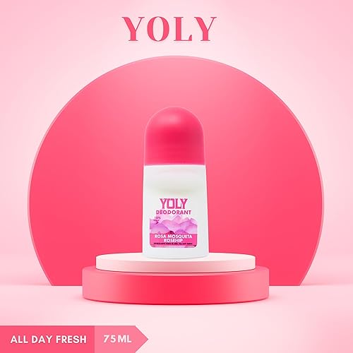 Miniatura 3 de Yoly Deoderant Rosa Mosqueta Antitranspirante, protección contra olores, fresco todo el día (2.53 onzas líquidaspaquete de 1)