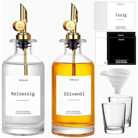 Kaffee Sirup Spender Set - 2 Glasflaschen Mit Pumpen & Zubehör