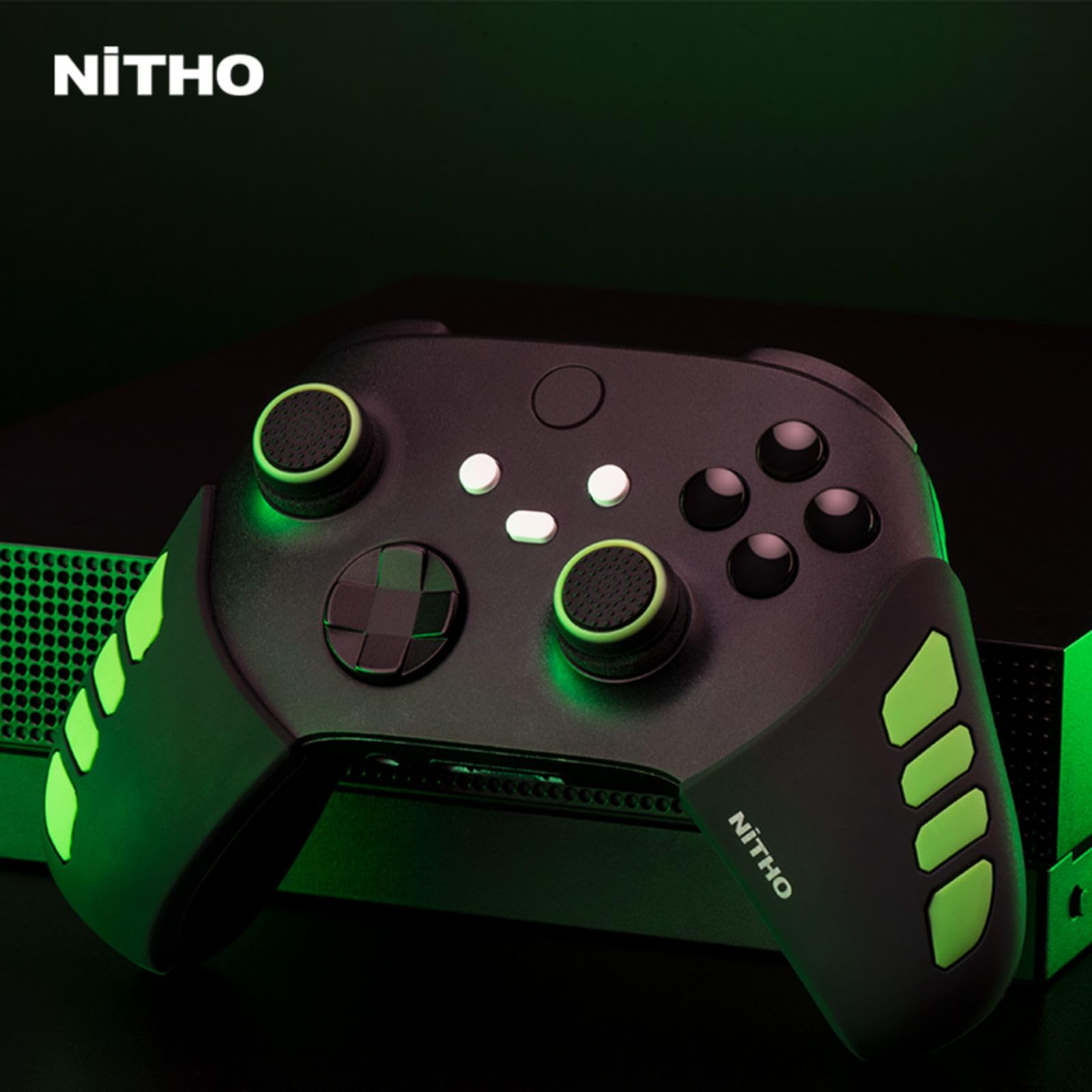 NiTHO Gaming Kit pour Manettes Xbox Series X/S, Ensemble Complet d'Améliorations - Poignées en Silicone Anti-Transpiration, Boutons de Contrôle, Anneaux de Précision, Accessoires pour Xbox Series X/S
