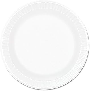 Dart 6PWCR 6 in White Unlaminated Foam Plate (Case of 1000)