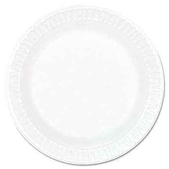 Dart 6PWCR 6 in White Unlaminated Foam Plate Case of 1000