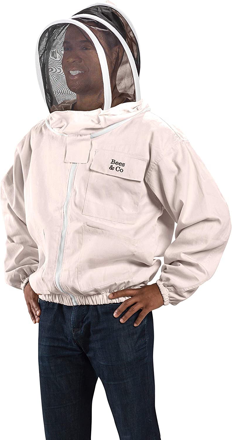 Bees & Co K74 Imkerjacke aus natürlicher Baumwolle mit Fechtschleier