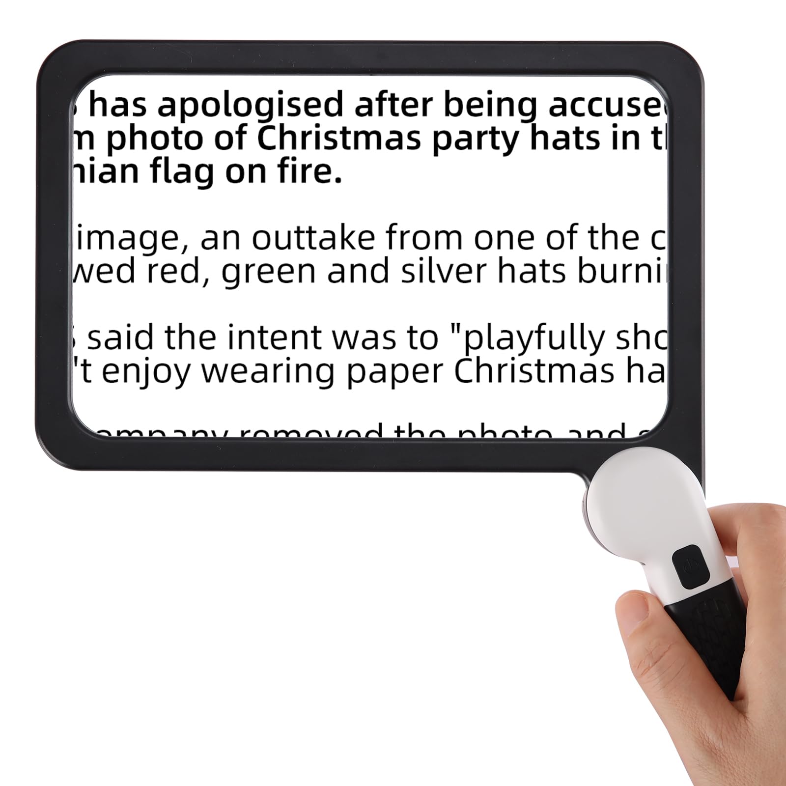 Koolertron 5X Magnifying Glass with LED Light, Folding Handheld Full Page 5X Magnifier with 48 LED Lights for Seniors Reading Newspaper, Great Gift for Low Visions
