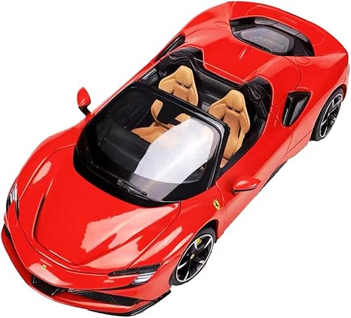 118 Bburago 2022 SF90 Spider Convertible Simulation118 Coche Estático Die Aleación Vehículos Fundidos Modelo Coleccionable Regalo
