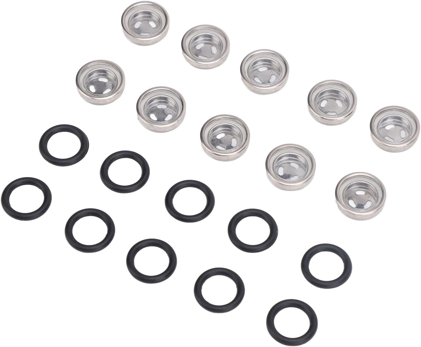 Bnineteenteam Brake Cylinder Reservoir Sight Glass, 10pcs Brake Master Cylinder Sight Glass with O Ring Motorcycle Brake Master Cylinder Window for Motorcycle ATV (12MM)