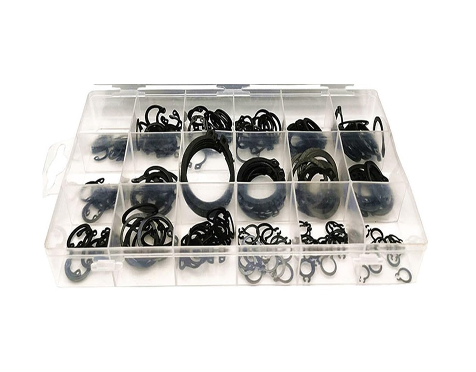 225 Uds Circlips Anillo A Presión Abrazaderas De Retención Externas Juego Arandelas Surtido Kit Agujeros Collar Eje C Clips 18 Tamaños 6-32mm