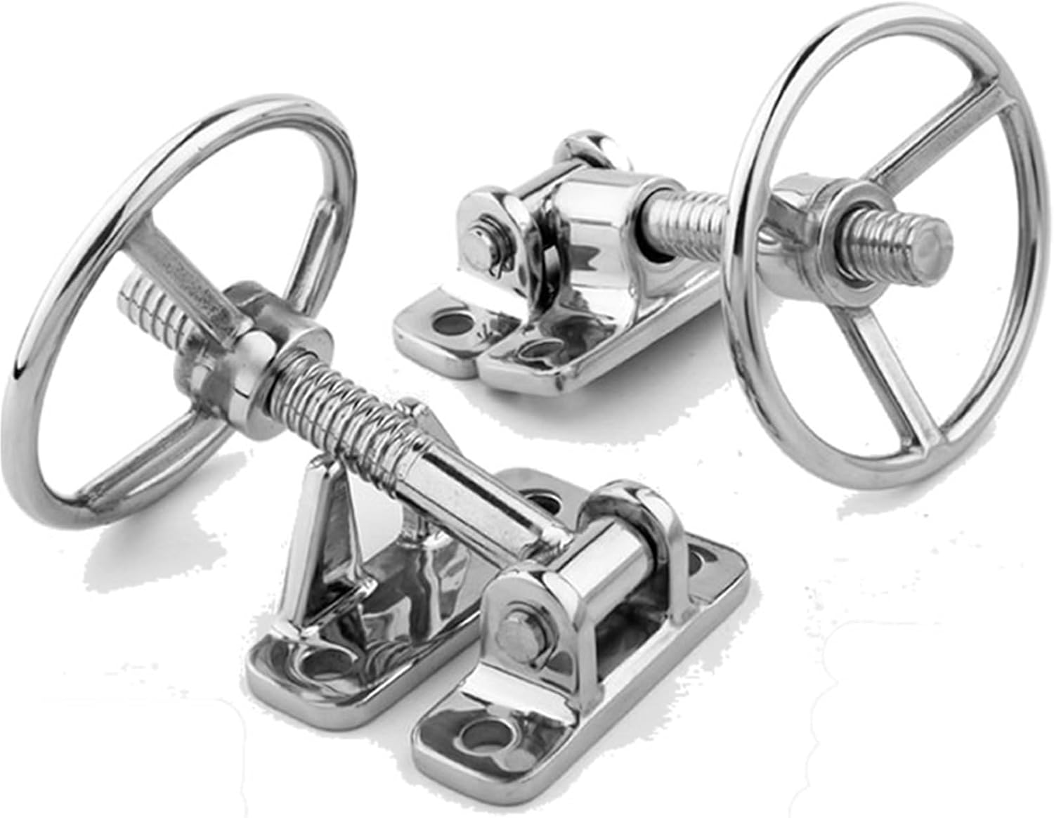 304 Stainless Steel Hand Wheel Hinge Steamer Equipment Door Handle Handwheel Access Door Compression Hinges 1Pcs(A)