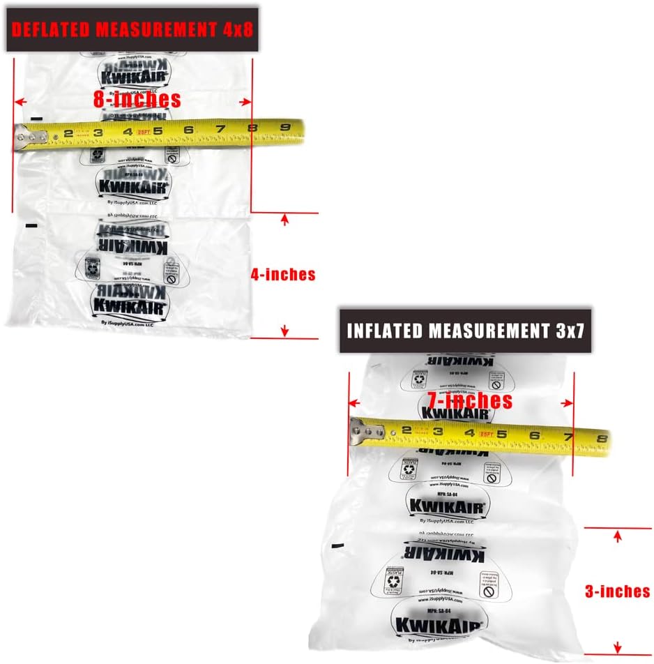 KwikAir 4x8 Air Pillows 342 COUNT Shipping Packing Peanuts Cushion - BIG BOX PACKAGING (40 Gallon) : Office Products