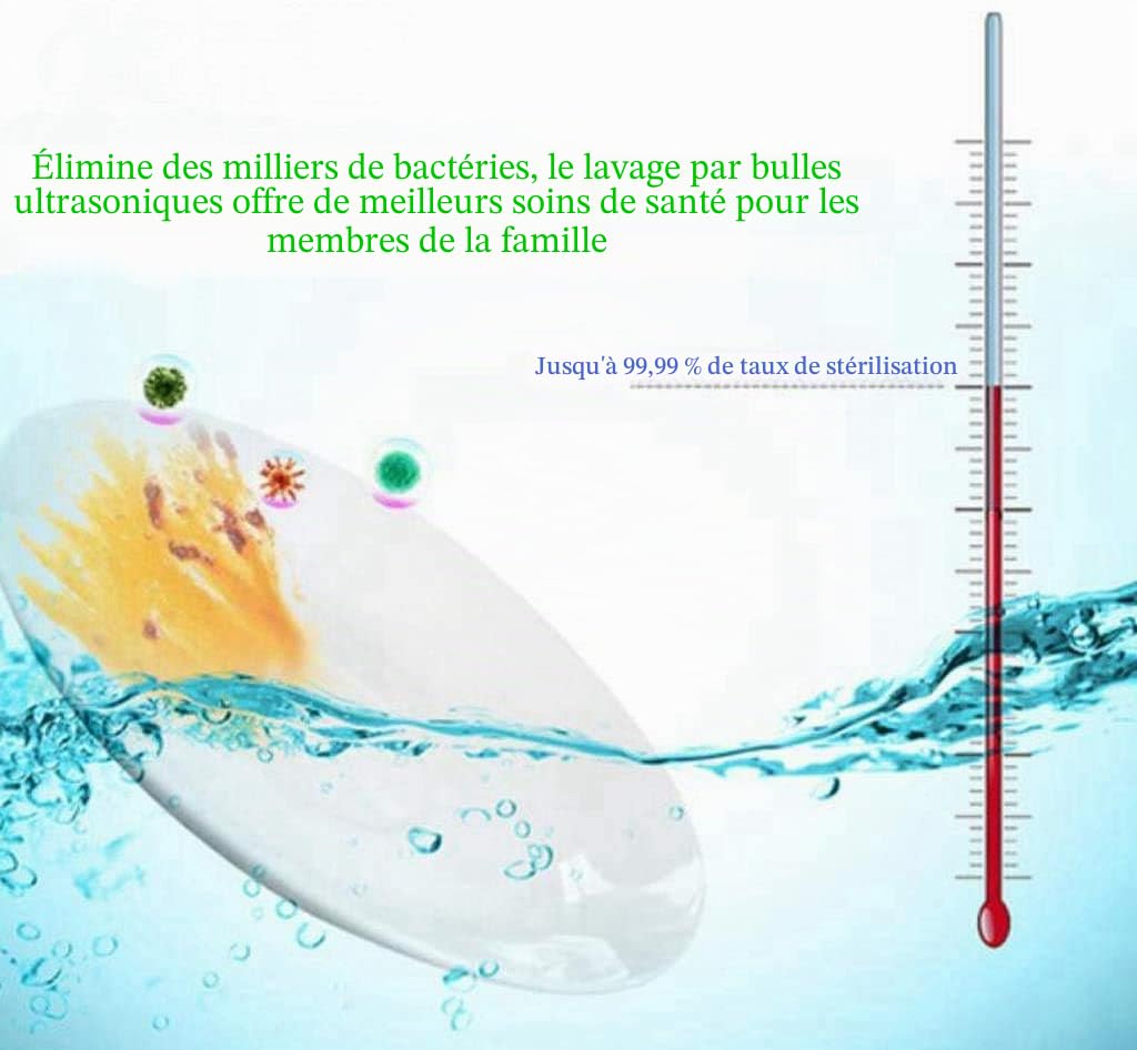 Mini lave-vaisselle à ultrasons portable pour comptoir (blanc)