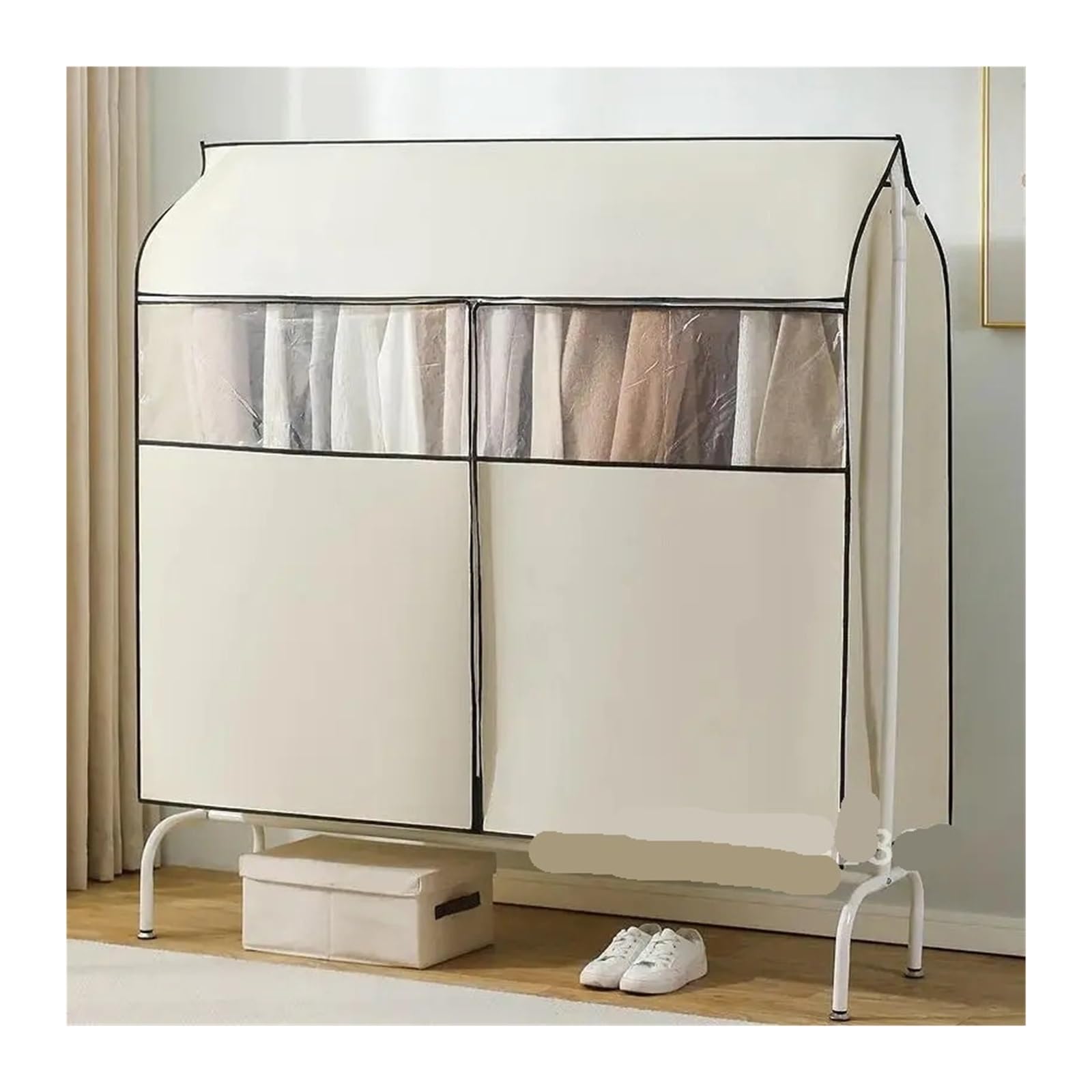 Copripolvere Per Appendiabiti Armadio extra large in tessuto for riporre i vestiti, custodia for indumenti, copriabiti antipolvere, appendiabiti sigillato in non(L (60x50x120CM))