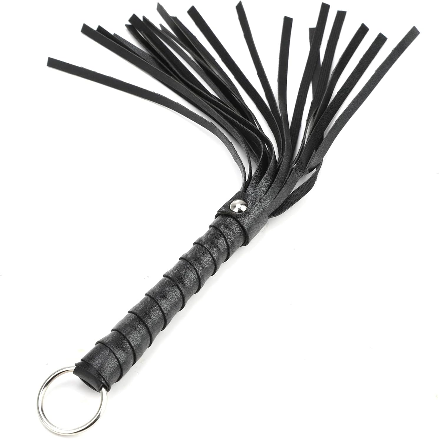 QOCO Horse whips Crop with Faux Leather,Riding Crop Paddle Tassel Whips With Anti-Slip Grip Gel Handle for Equestrian Outdoor Training Racing Show Practice Floggers for Cosplay Costume(30cm, black)
