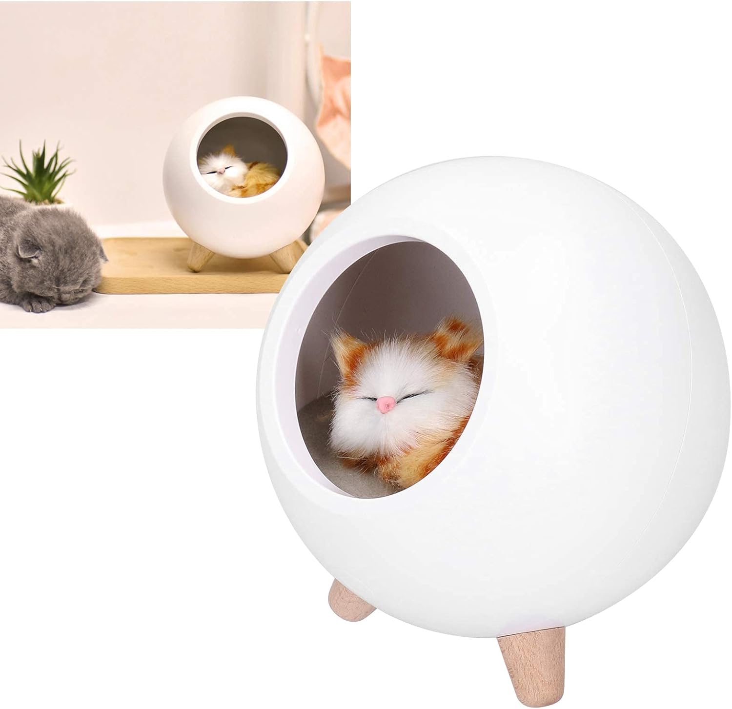 Walfront LED Night Light, USB Charging Cute Pet House Touch Dimming Kid Baby Bedside Decoration Gift Lamp 1.2W, Night Light