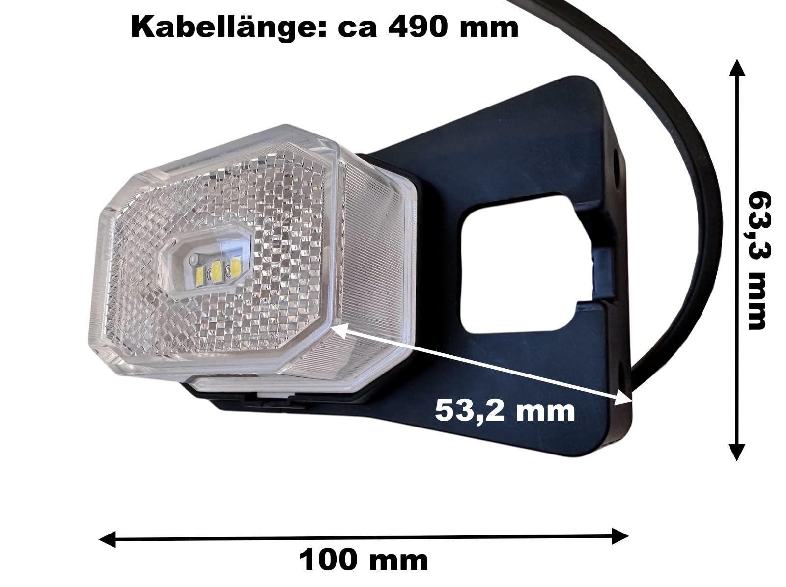 Kit d’éclairage remorque 13 broches avec 2 feux arrière, 4 éclairages de plaque LED, câble, 12V/24V, E9, avec ou sans protection