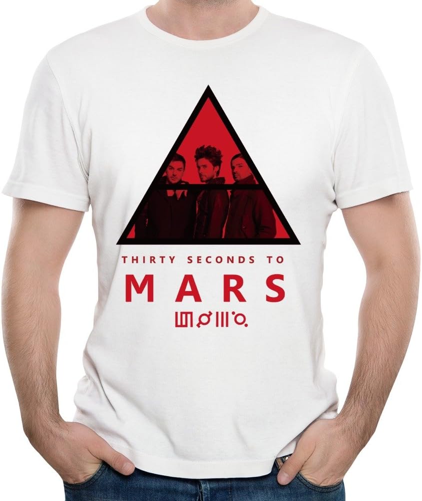 MAGGO Wonderful Design Thirty Seconds To Mars T-shirts Mens White