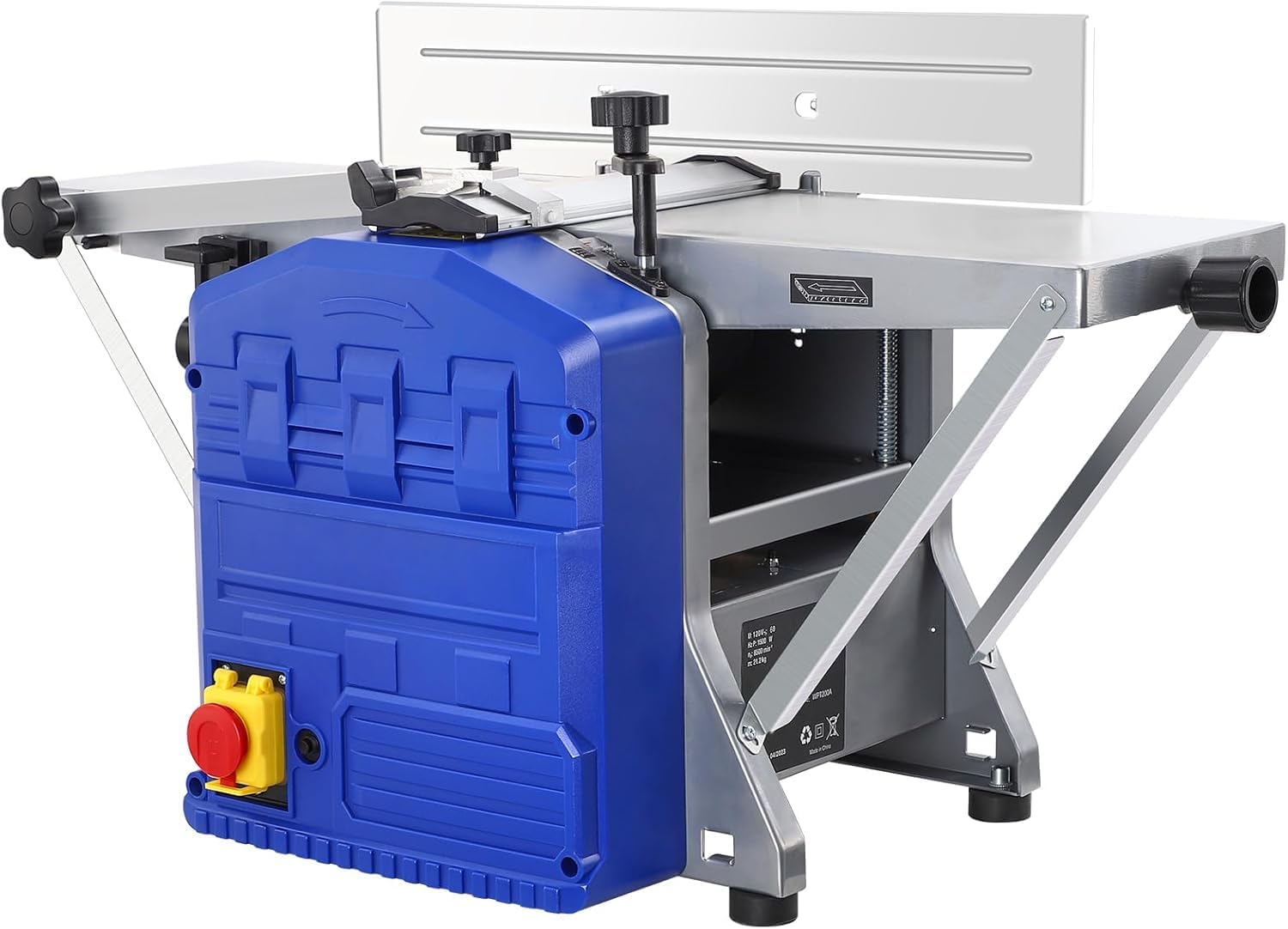 Power Benchtop Planer, 1250W Powerful Bench Planer, 8000 RPM Wood Planer, Low Noise for Hardwood & Softwood Planing, Ideal for Hard & Soft Wood Planing & Thicknessing
