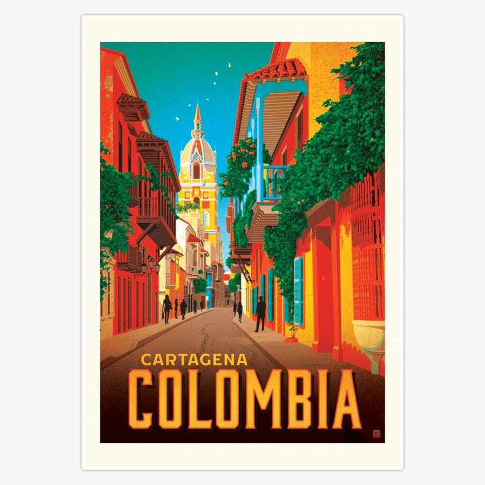 Colombia Cartagena Vinyl Waterproof Sticker Decal Car Laptop Wall Window Bumper Sticker 5"
