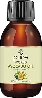 Pure World Natural Avocado Oil 100ml 100% Pure and Natural Cold Pressed Premium Quality Avocado Oil Skin, Edible grade