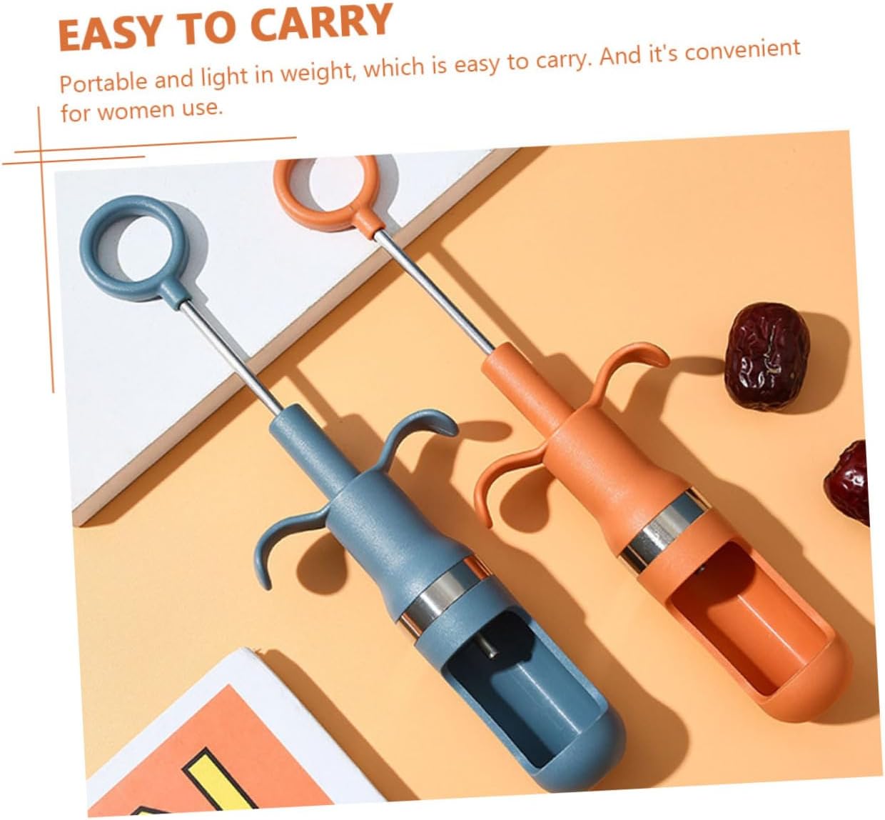 Unomor 6pcs Manual Jujube Core Remover Tool Fruit Pit Press for Efficient Jujube Pitting Lightweight Kitchen Gadget for Quick Extraction