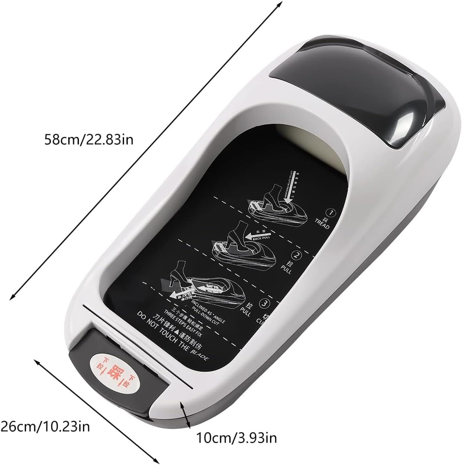 MáQuina Envolver Zapatos, MáQuina Cubrir Zapatos con 3 Rollos PelíCula Zapatos, MáQuina AutomáTica PelíCula Zapatos, MáQuina Dispensadora PortáTil Cubrezapatos Desechables(B)