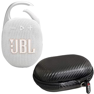 JBL Clip 5 Enceinte Bluetooth ultra portable avec étui en fibre de carbone gSport (blanc) - Les Beatles, Paul McCartney, John Lennon, RIngo Starr, George Harrison