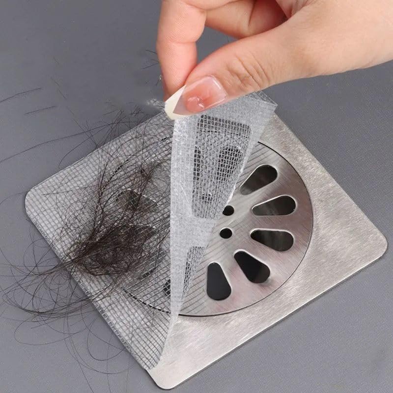Autocollants De Protection Pour Drain - 10x10cm, Jetables, Capture Cheveux Et Saletés