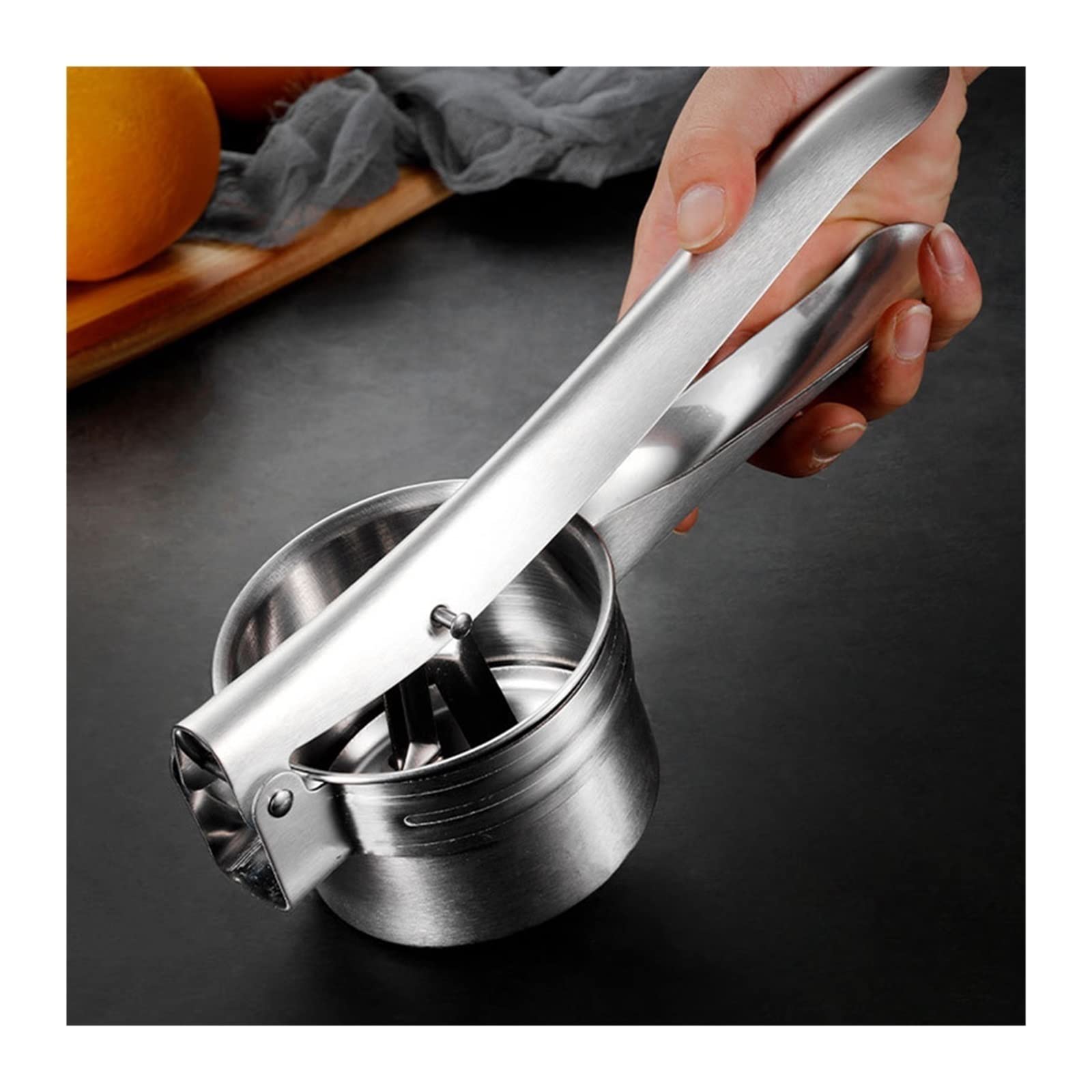 Masher 1Pcs Gemüse Squeezer Edelstahl Füllung Dörr Kartoffelstampfer Ricer Obst Presse Entsafter Küche Liefert Mashers
