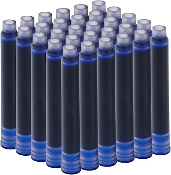 Jinhao Fountain Pen Blue Ink Cartridge International Standard 2.6mm Bore Diameter Ink Refill Set of 30 PCS