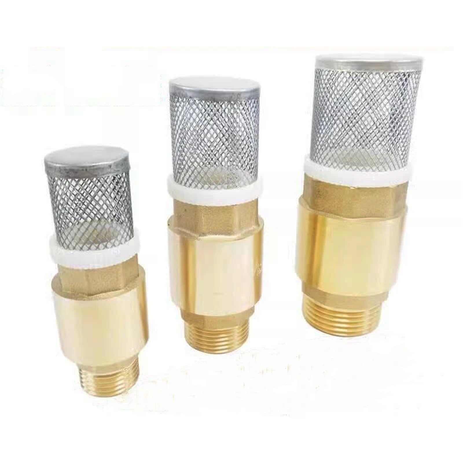 1/2 "3/4" 1 "1-1/4" 1-1/2 "2" Valvola di ritegno in Ottone con Filettatura Femmina Filtro a Rete Fondo for Acqua(BSP1.2 Female)