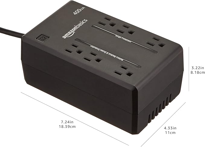 UPS Amazon Basics 400VA/255W 6 Tomacorrientes Protección miniatura 6