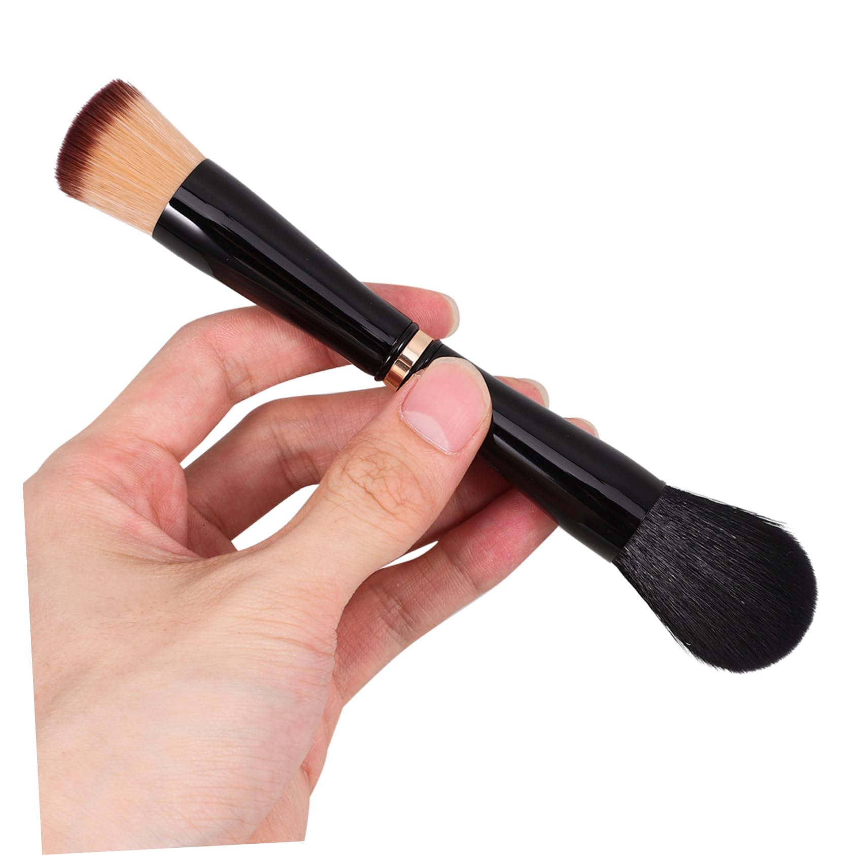 FRCOLOR Ergonomic Handle Design Makeup Brush Loosen Powder Foundation Brush Concealer Blending Brush Double Ended Makeup Brush