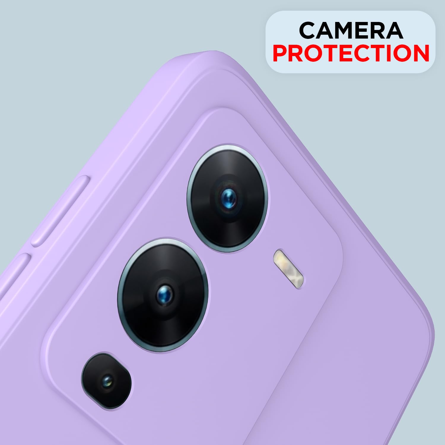 Vivo V25 Pro Case - Purple Silicone Bumper -5 Vivo V25 Pro Case - Purple Silicone Bumper -5