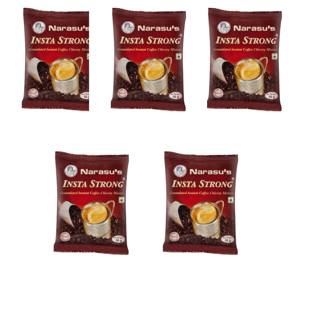 Narasu's Coffee Insta Strong Instant Ground Coffee 50 Gms(Pack Of 5 Pcs),Packet-image-3